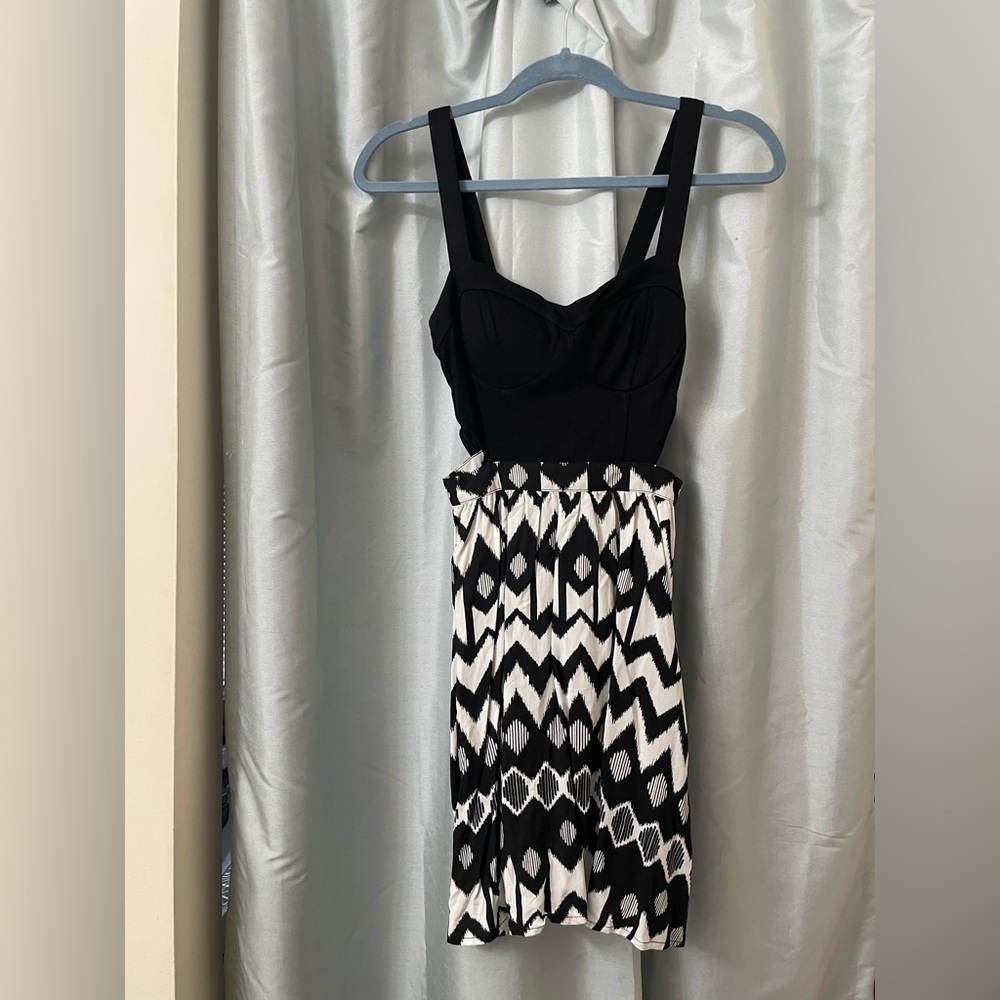 Volcom PacSun Black and White Geometric Dress